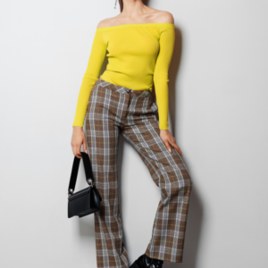 Calça alfaiataria xadrez