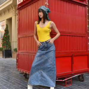 Saia longa jeans